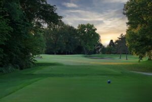 View from tee box on golf course at Battle Ground Golf Club